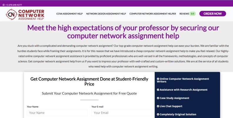 Computer Network Assignment Help hero image