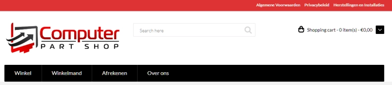 Computerpartshop heldenafbeelding