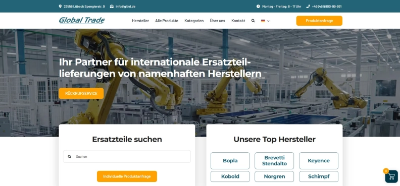 Global Trade GmbH Heldenbild