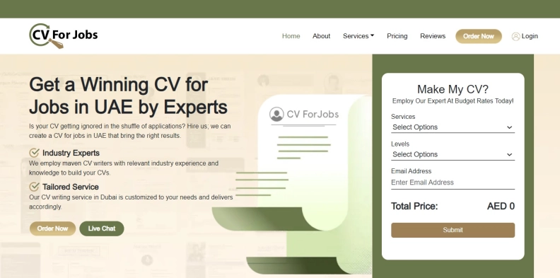 CV For Jobs UAE hero image