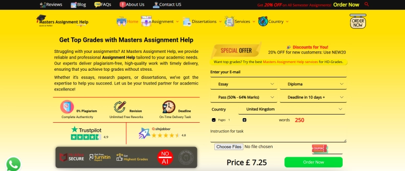 Masters Assignment Help hero image