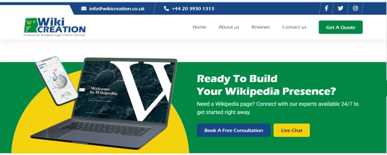 Wikipedia Page Creation hero image