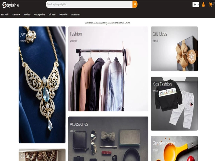 Byisha Online Shop hero image