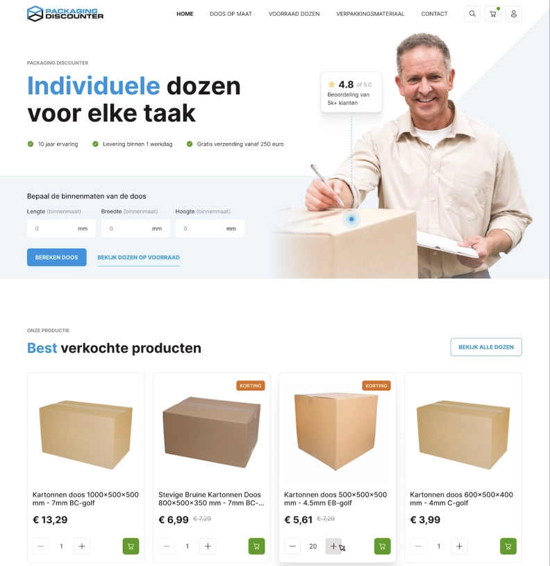 Packaging Discounter B.V. heldenafbeelding