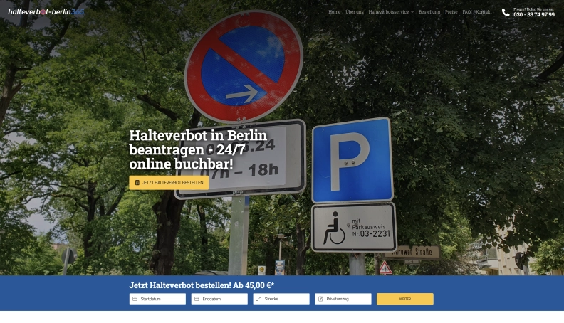 Halteverbot Berlin 365 Heldenbild