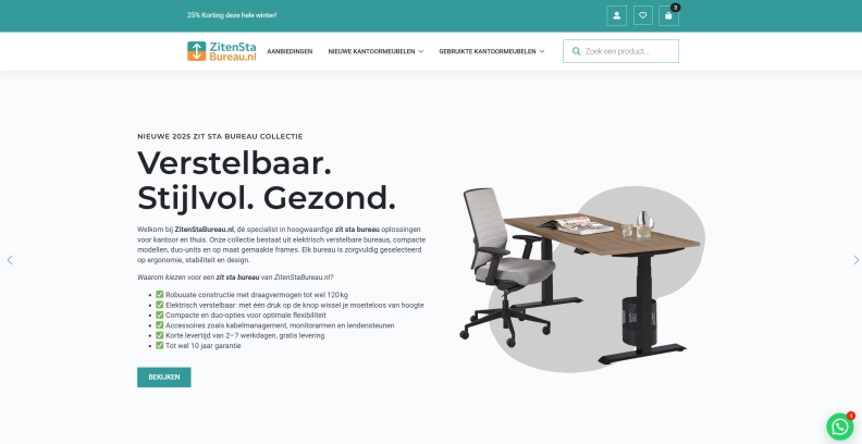 Zit Sta bureau kopen heldenafbeelding