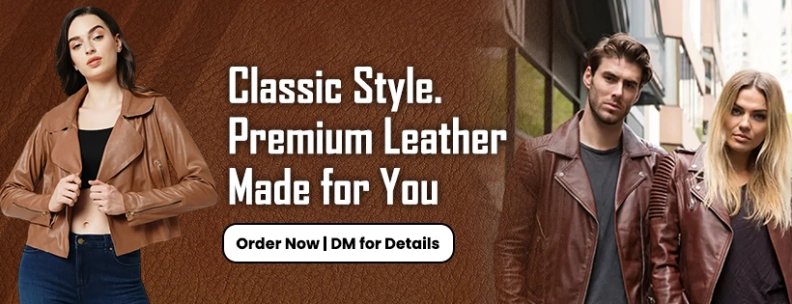 Brown Leather Jacket UK hero image