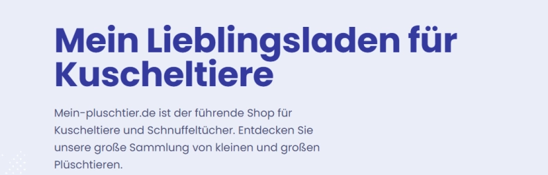 Mein-pluschtier.de Heldenbild