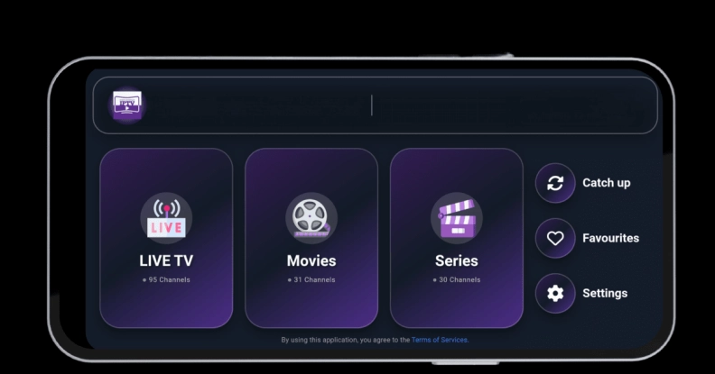 DARK IPTV 4K heldenafbeelding