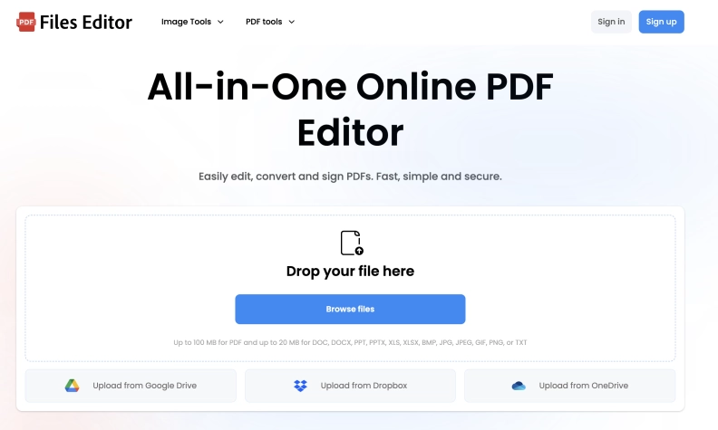 Files Editor hero image